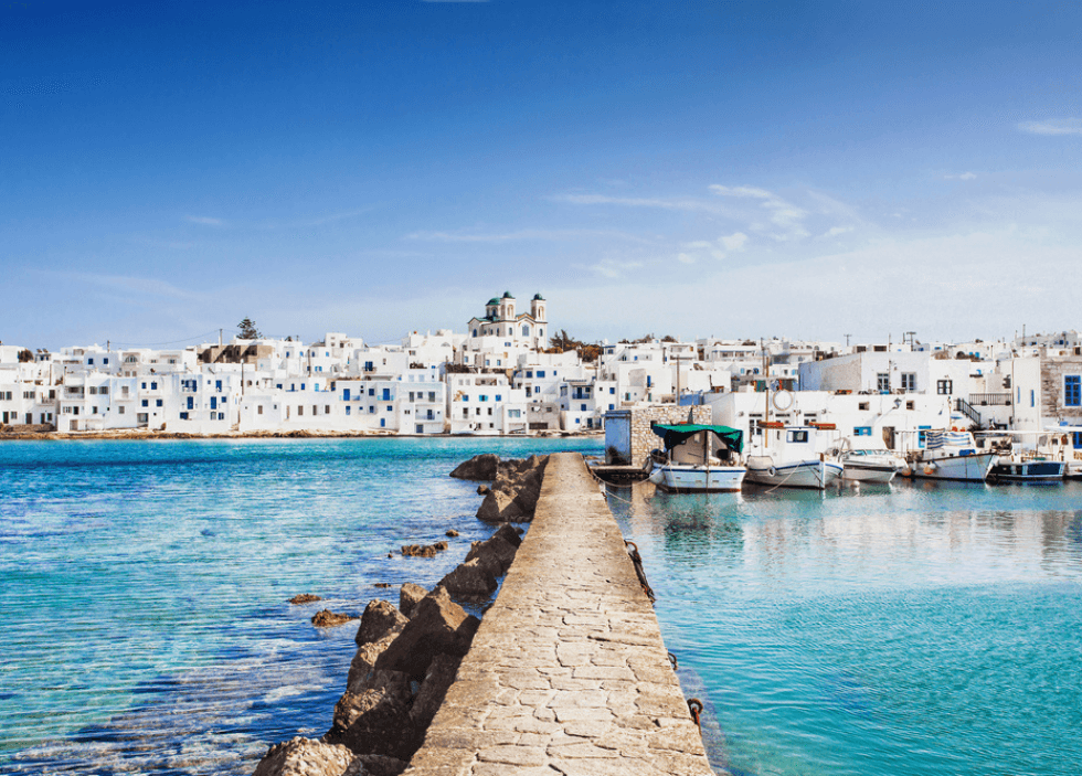 Paesaggio costiero dell'isola di Paros, Grecia